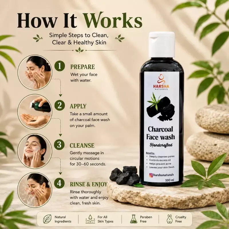 Charcoal Face Wash – 100 ml - photo 3