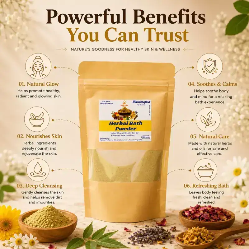Herbal Bath Powder – 100 gm - photo 2