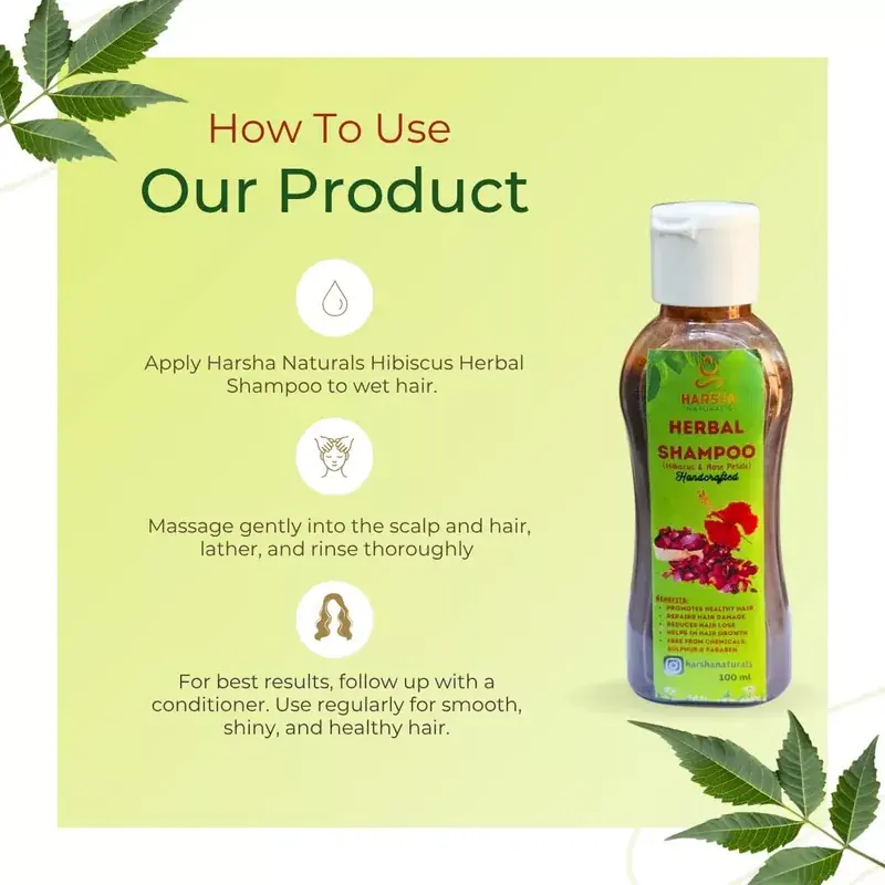 Hibiscus Herbal Shampoo – 100 ml - photo 3